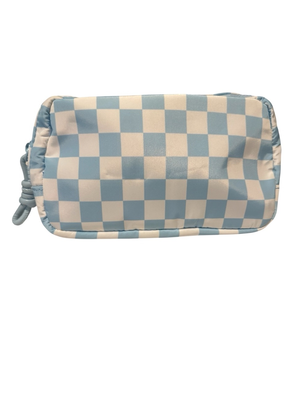 Checkerboard Waist Pack - Light Blue & White NWT
